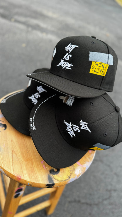 Art Is Dope black hand painted SnapBack