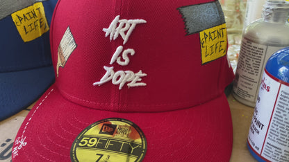 Art is dope handpainted fitted