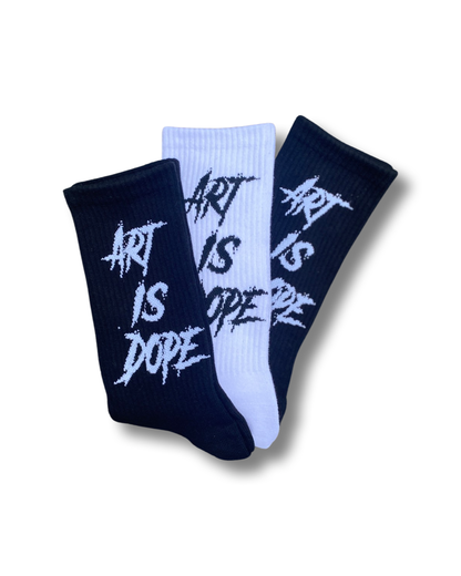 Art Is Dope original logo socks